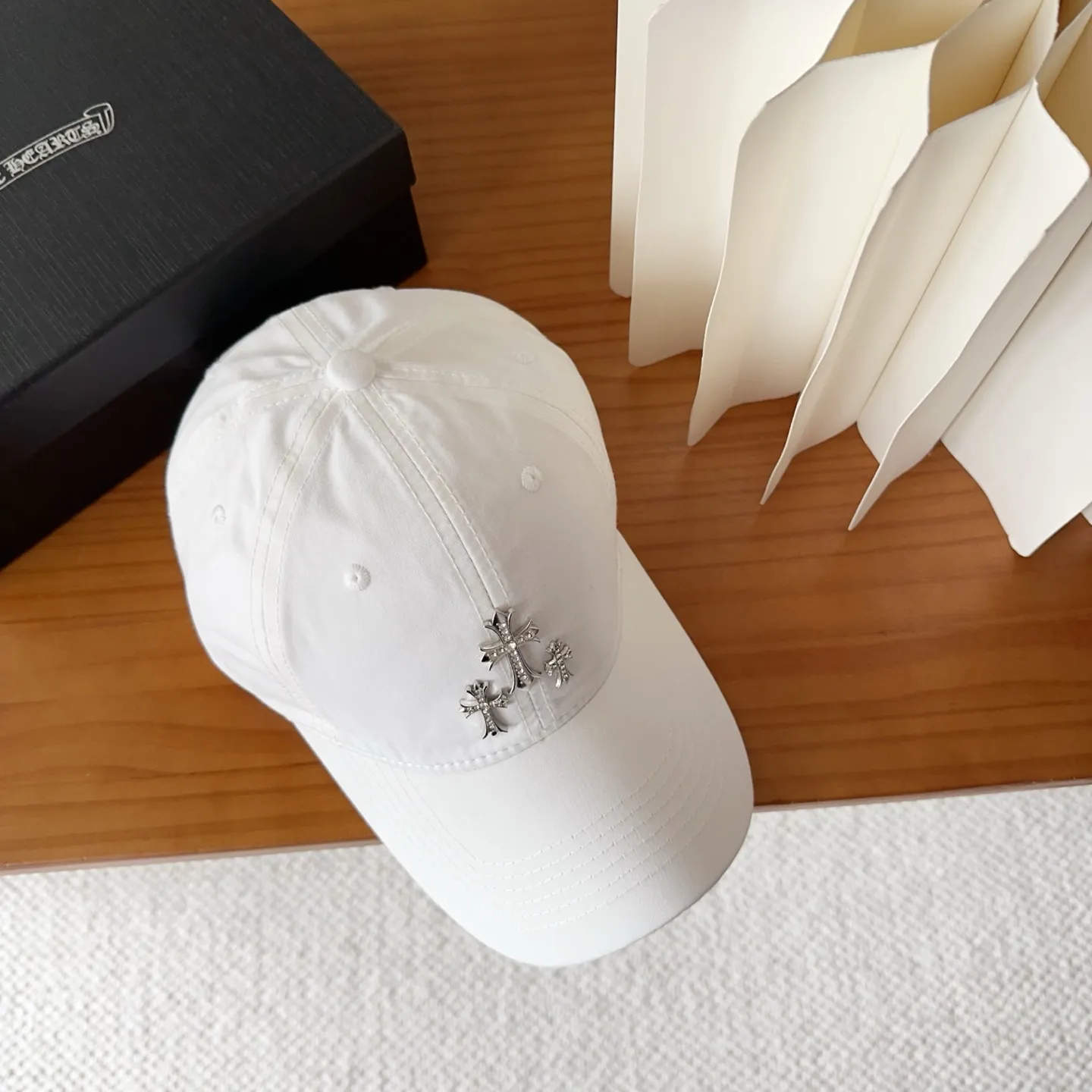 💰60 Chrome Hearts💓Early autumn Korean style fashionable retro washed baseball cap🧢peaked cap